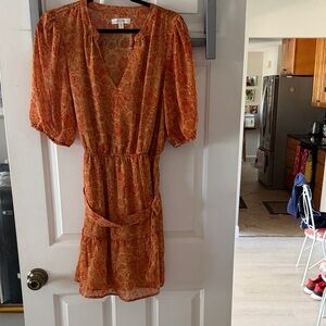 Bailey Blue Vibrant Orange Mini Dress